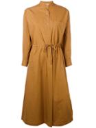 Veronique Leroy - Wrap Dress - Women - Cotton - 40, Brown, Cotton