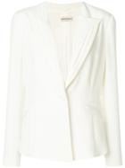Giorgio Armani Vintage Pleated Peaked Lapels Jacket - White