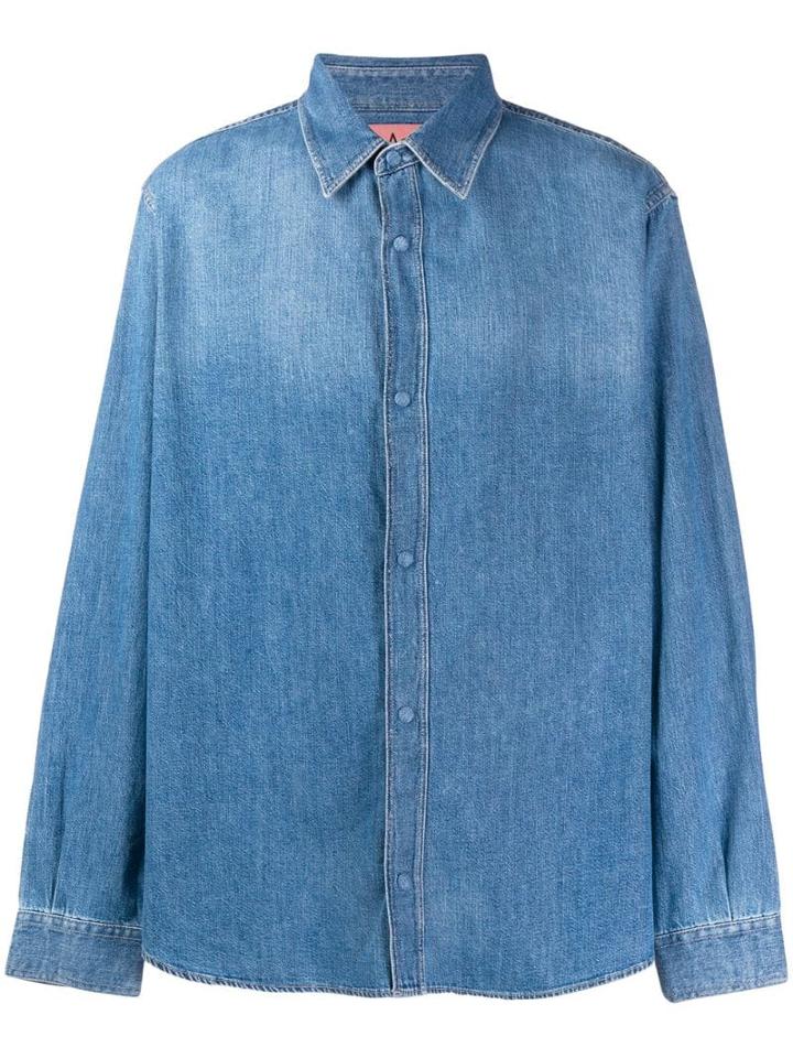 Acne Studios Quilted Denim Over Shirt - Blue