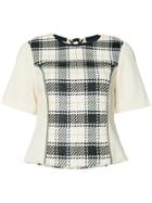 3.1 Phillip Lim Plaid Knitted Top - Black