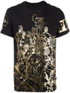 Philipp Plein 'power Team' T-shirt, Men's, Size: Xl, Black, Cotton