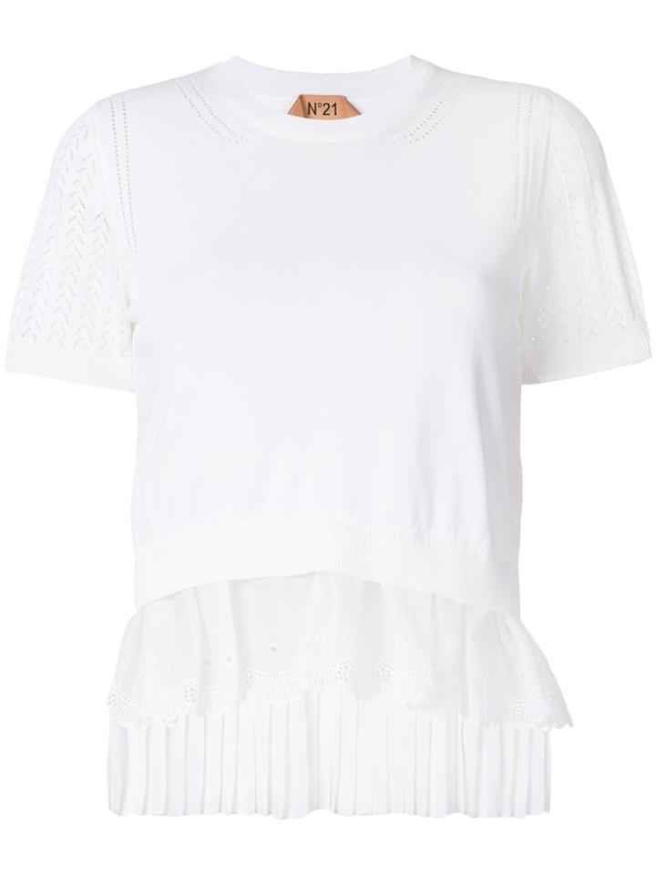 No21 Layer Effect Knit Top - White