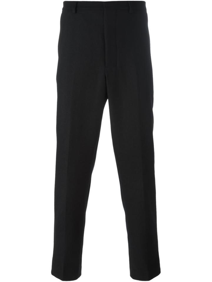 Ami Alexandre Mattiussi Carrot Fit Trousers, Men's, Size: 48, Black, Polyester/wool