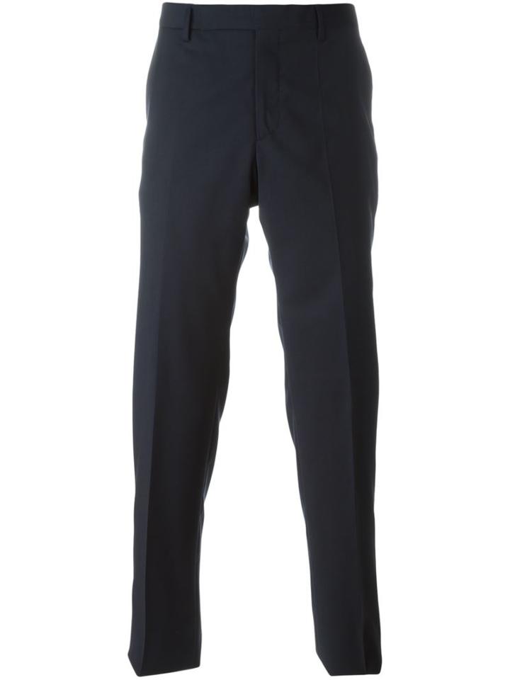 Maison Margiela Slim Fit Trousers, Men's, Size: 48, Blue, Cotton/viscose/virgin Wool