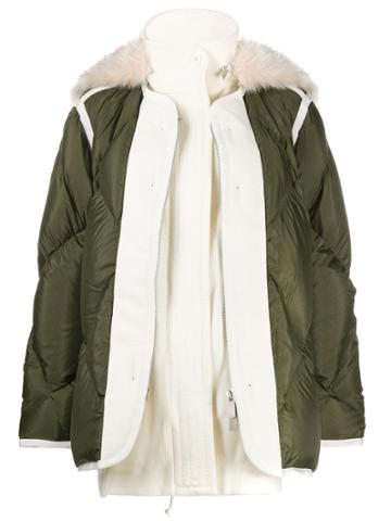 Sacai Layered Quilted Jacket - White