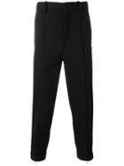 Neil Barrett - Zip Cuff Tapered Trousers - Men - Cotton/polyamide - 54, Black, Cotton/polyamide