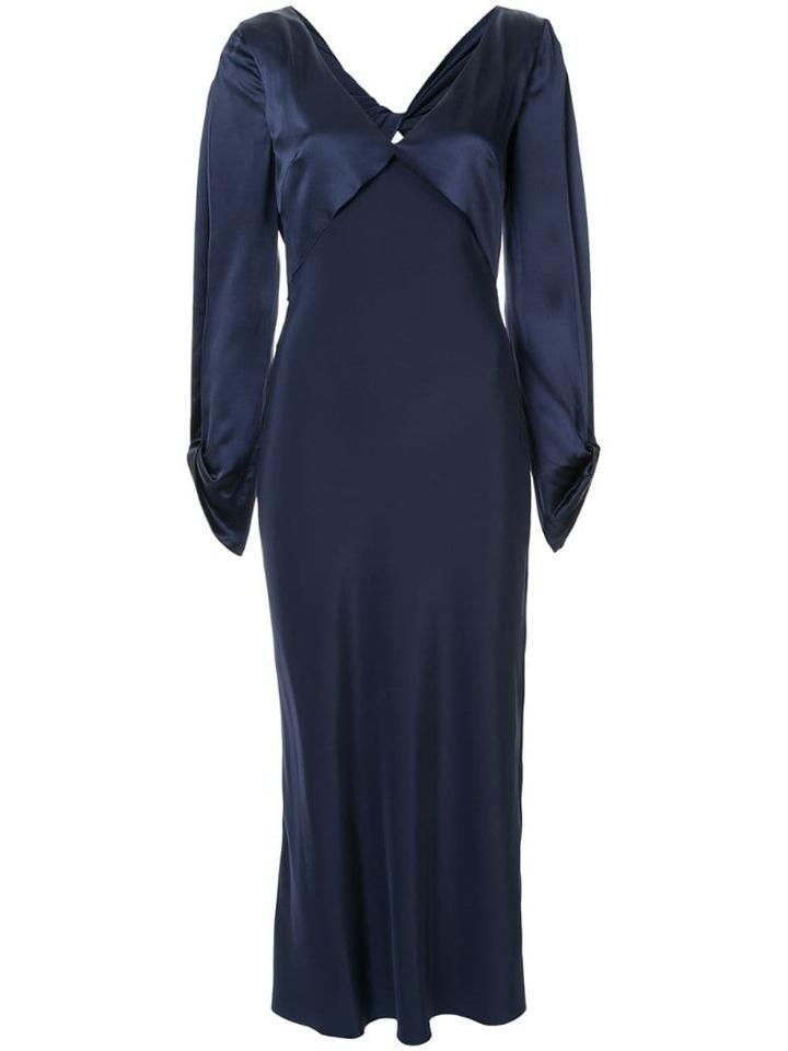 Dion Lee Twist Detail Midi Dress - Blue