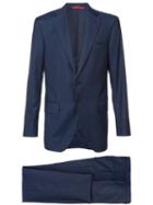 Isaia - Notched Lapel Two-piece Suit - Men - Wool - 50, Blue, Wool