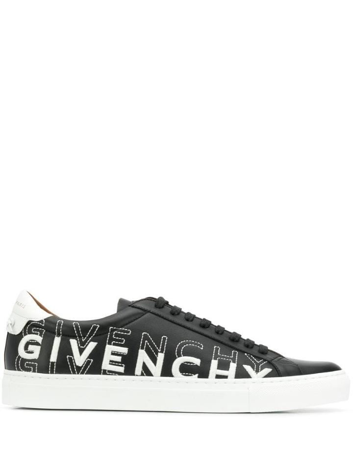 Givenchy Logo Embroidered Sneakers - Black