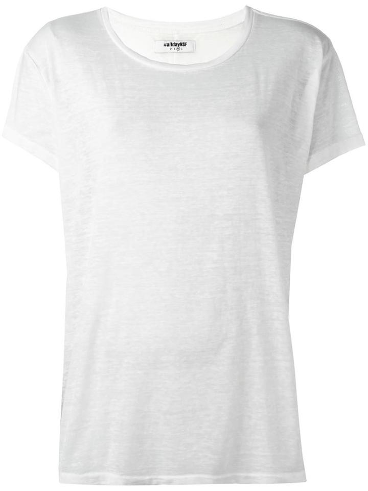 Nsf Crew Neck T-shirt, Women's, Size: Medium, White, Cotton/polyester/rayon