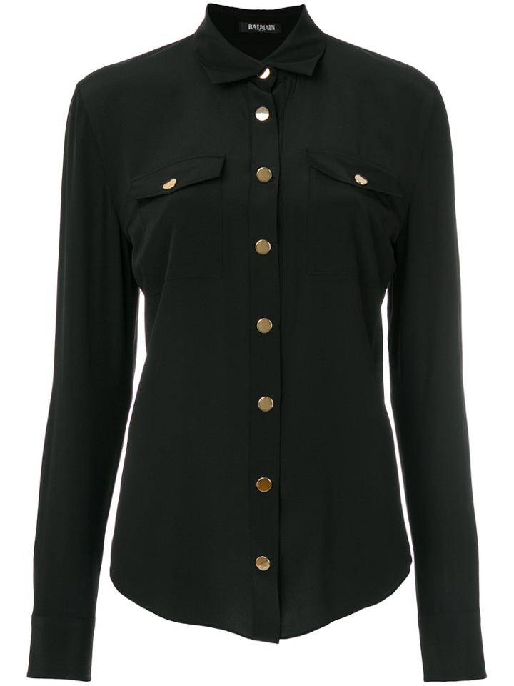 Balmain Button-embellished Shirt - Black