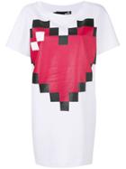 Love Moschino Heart Print T-shirt Dress - White