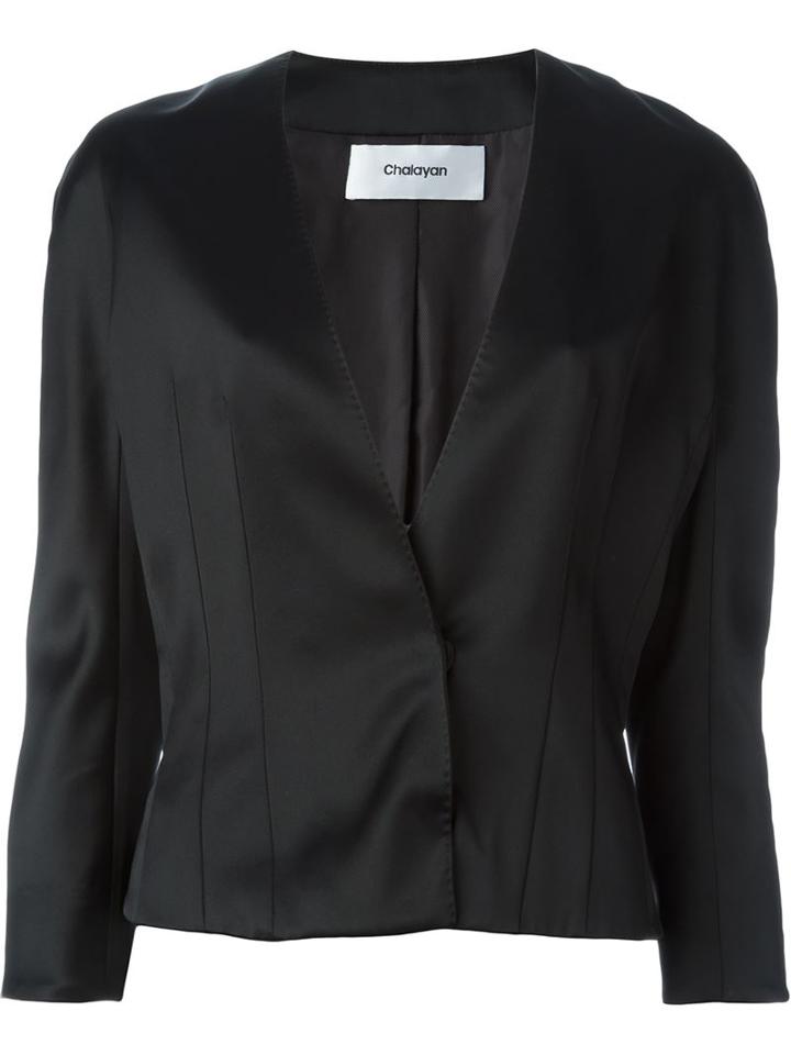 Chalayan Short Tailored Jacket, Women's, Size: 38, Black, Viscose/spandex/elastane/acetate