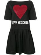 Love Moschino Heart Print Dress - Black