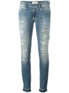 Faith Connexion Distressed Skinny Jeans, Women's, Size: 30, Blue, Cotton/spandex/elastane