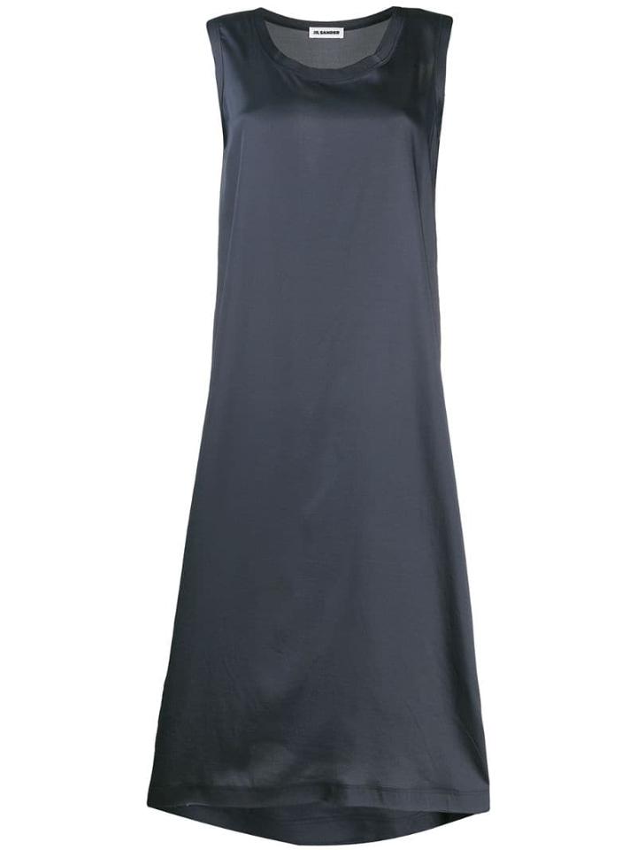 Jil Sander Sleeveless Jersey Dress - Blue