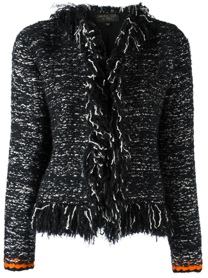 Giambattista Valli Frayed Seam Jacket - Black