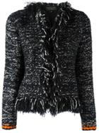 Giambattista Valli Frayed Seam Jacket - Black