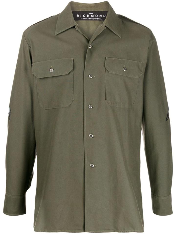 John Richmond Military Shirt - Green