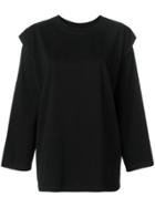 Mm6 Maison Margiela Shoulder Detail T-shirt - Black