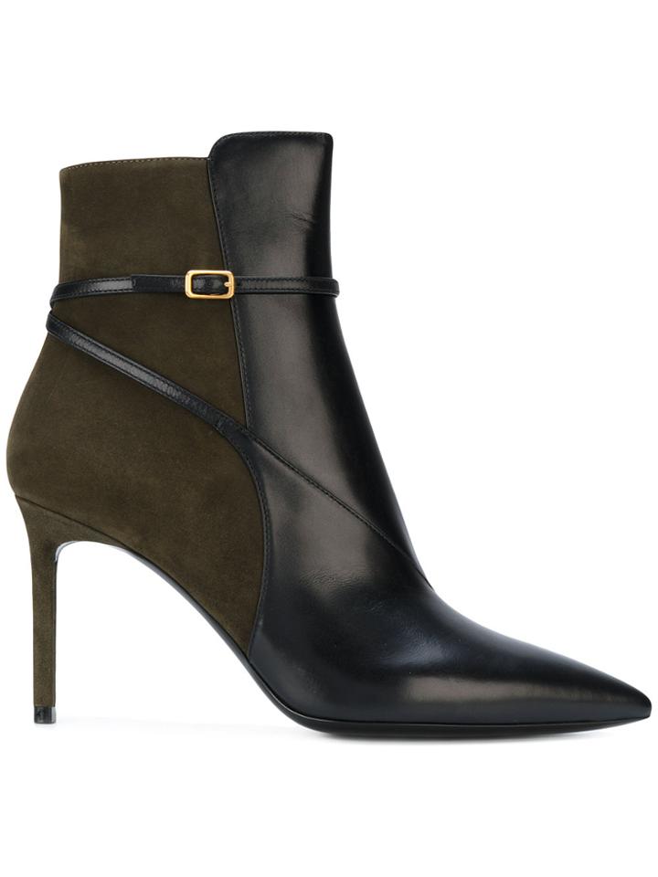 Saint Laurent Pointed Ankle Boots - Black