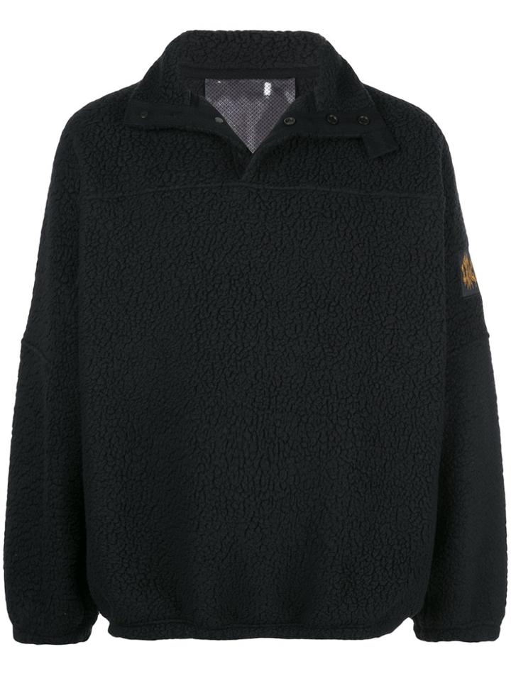 Gr10k Oversized Teddy Sweatshirt - Black