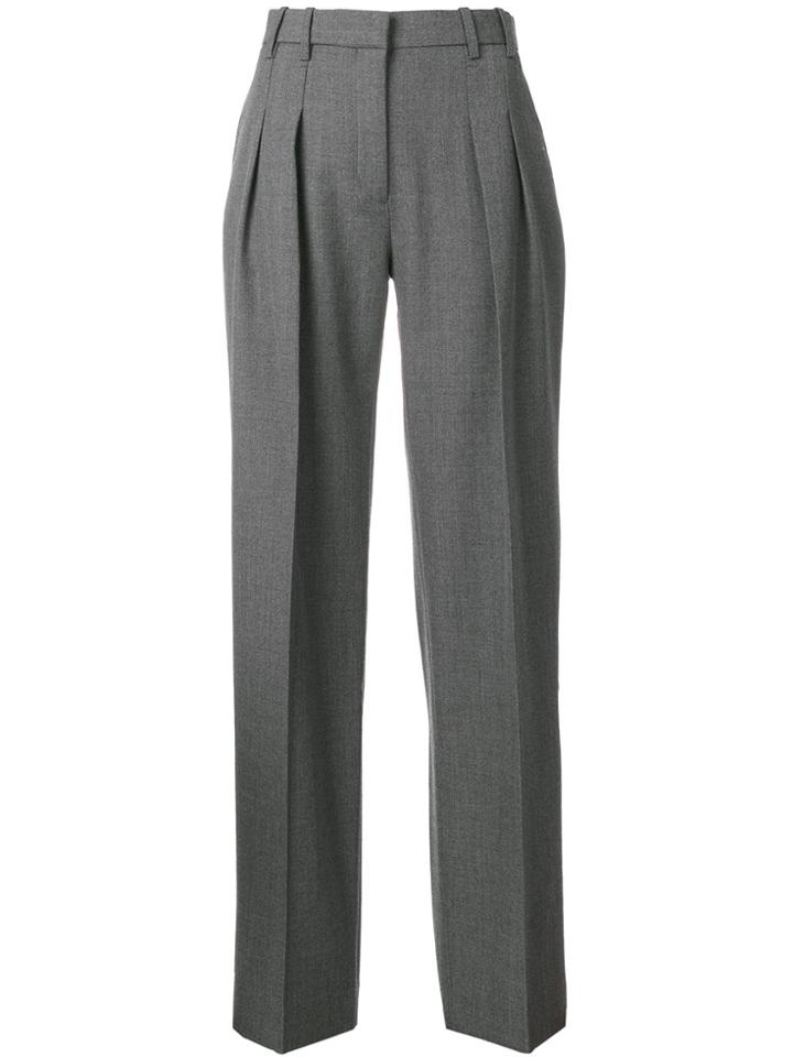 Victoria Victoria Beckham Pleat Detail Trousers - Grey