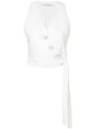 Christopher Esber Wrap Sleeveless Blouse - White