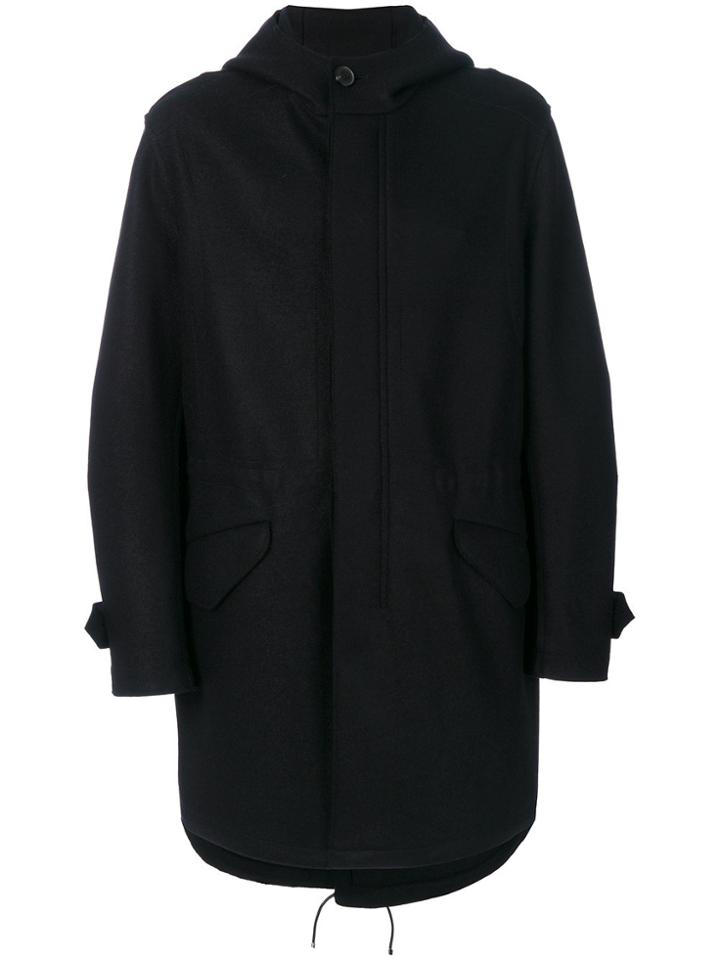 Pringle Of Scotland Buttoned Parka Coat - Black