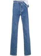 Y / Project Foldover Straight Jeans - Blue