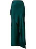 Jason Wu Collection Asymmetric Side Slit Skirt - Green