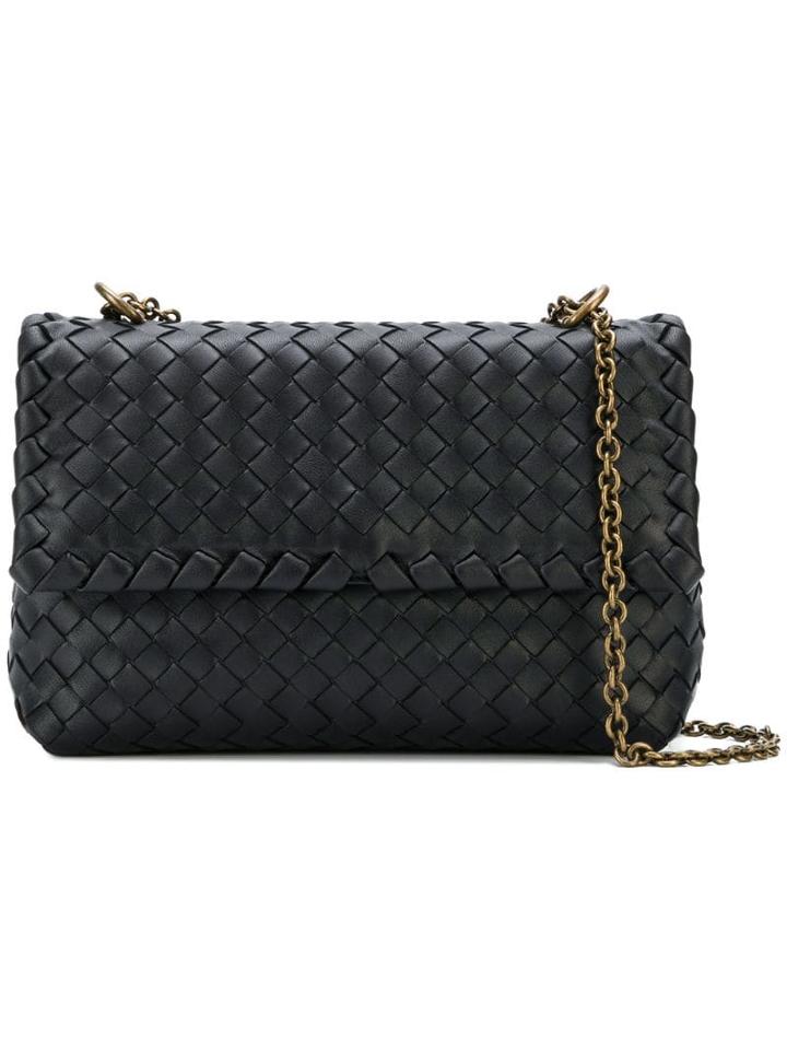 Bottega Veneta Nero Intrecciato Nappa Baby Olimpia Bag - Black