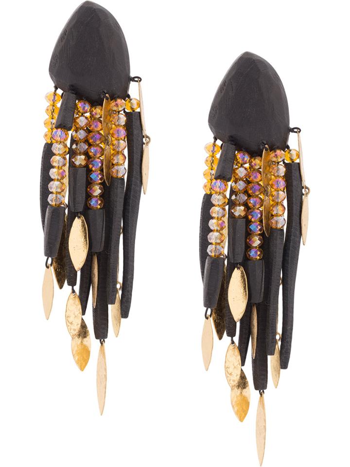 Monies Chandelier Earrings - Black