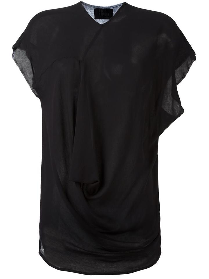 Lost & Found Ria Dunn - Draped Blouse - Women - Silk - M, Black, Silk
