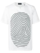 Emporio Armani Fingerprint Printed T-shirt - White