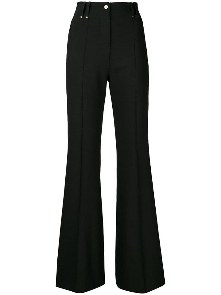 Plein Sud High-rise Flared Trousers - Black