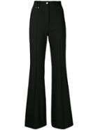 Plein Sud High-rise Flared Trousers - Black
