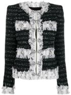 Balmain Tweed Button-embellished Jacket - Black