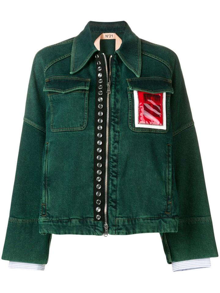 No21 Contrast Pocket Jacket - Green