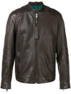 Boss Hugo Boss Zipped Biker Jacket - Brown