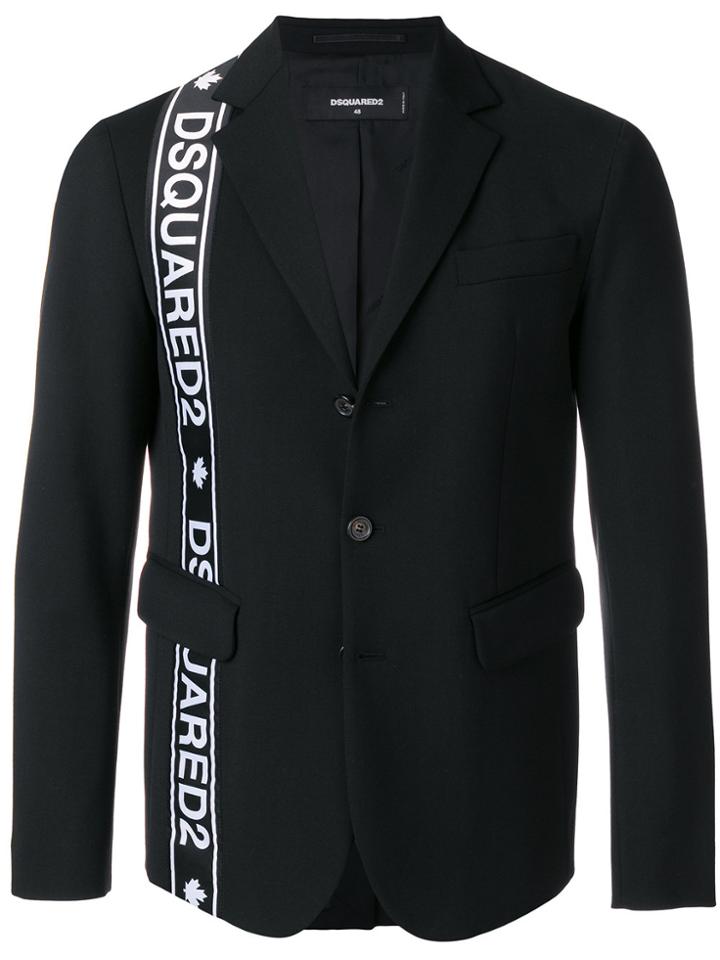 Dsquared2 Logo Tape Blazer - Black