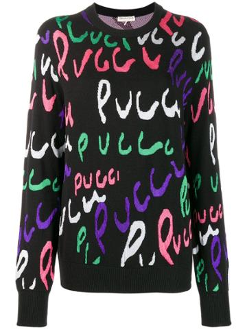 Emilio Pucci Pucci Pucci Logo Sweater - Black