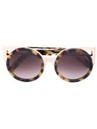 Round Frame Sunglasses - Women - Acetate - One Size, Grey, Acetate, Linda Farrow