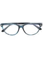 Tom Ford Eyewear Cat Eye Shaped Glasses - Blue