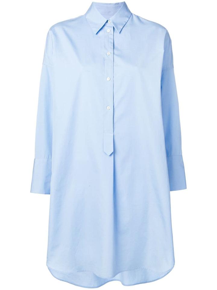 Alberto Biani Oversized Shirt Dress - Blue