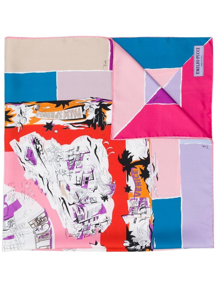 Emilio Pucci Lilla Scarf - Pink