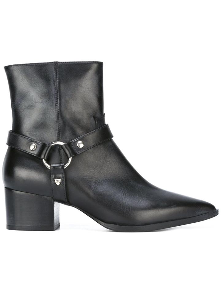 Htc Hollywood Trading Company Buckle-strap Ankle Boots - Black
