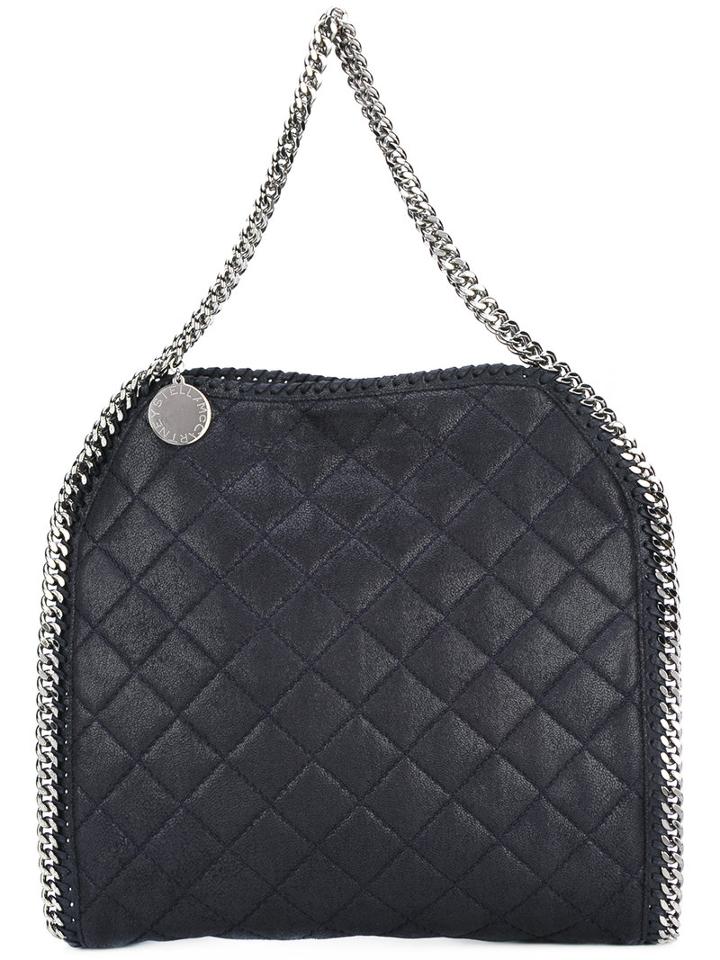 Stella Mccartney - Quilted Falabella Foldover Tote - Women - Artificial Leather - One Size, Blue, Artificial Leather
