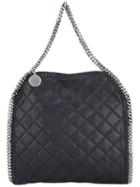 Stella Mccartney - Quilted Falabella Foldover Tote - Women - Artificial Leather - One Size, Blue, Artificial Leather