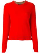 Rag & Bone Round Neck Jumper, Women's, Size: Medium, Red, Cashmere
